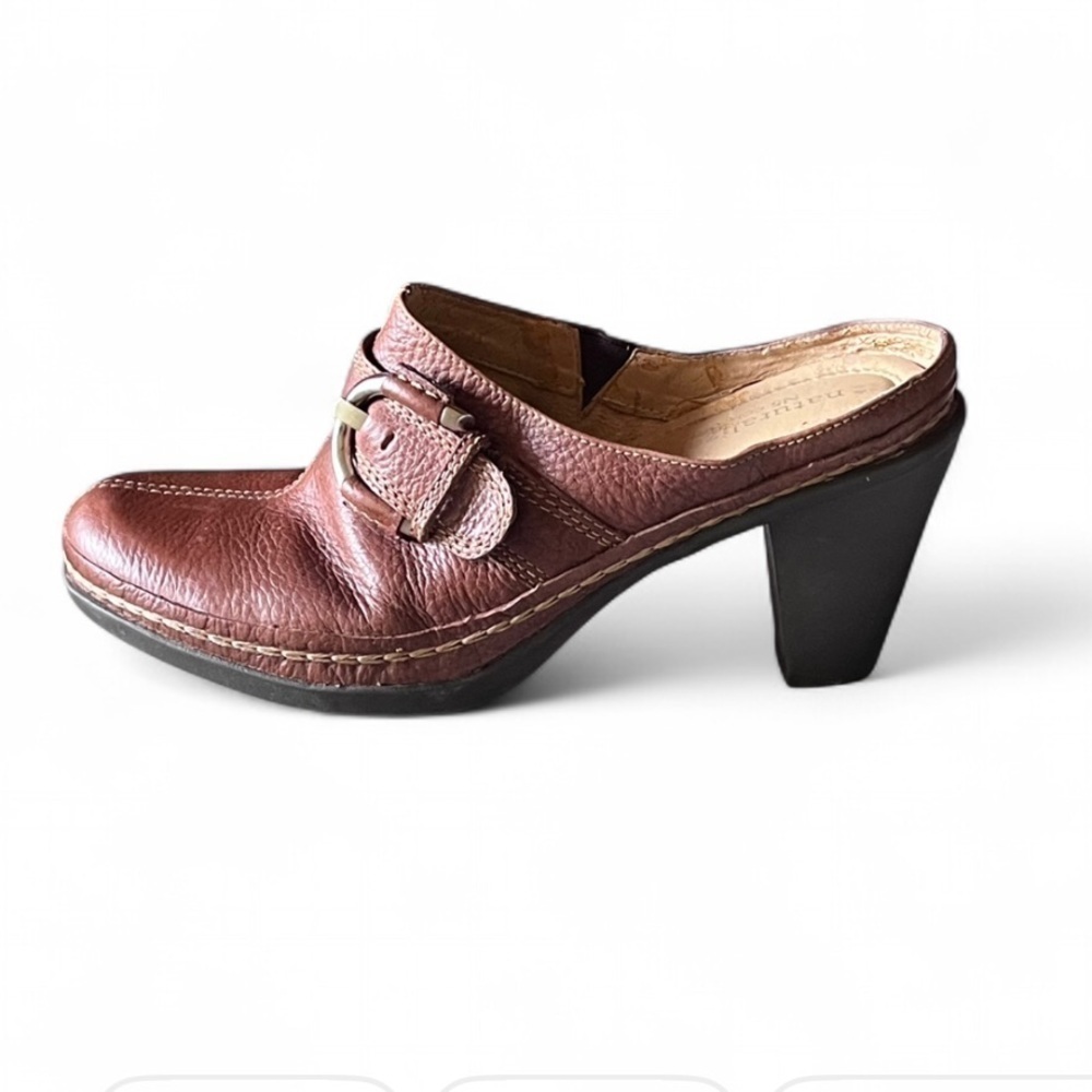 Naturalizer Women's Drifter Mules Brown Leather 8 M Forest Fairy Boho Hippie